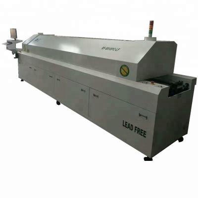 China Chain Rail Type Reflow Soldering Machine , 8 Zone PC Control SMD Reflow Oven for sale