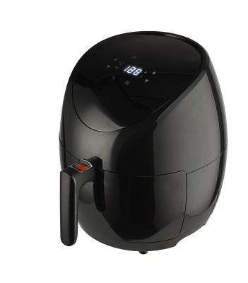 China LCD Hot Air Fryer 1500w , Oil  Free Black Air Fryer For Promotional for sale