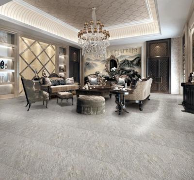 China Light Grey Stone Look Porcelain Floor Tile , Rustic Floor Tiles 600*600mm for sale