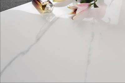 China Super White Carrara Polished Porcelain Tile , Ceramic Marble Floor Tiles for sale