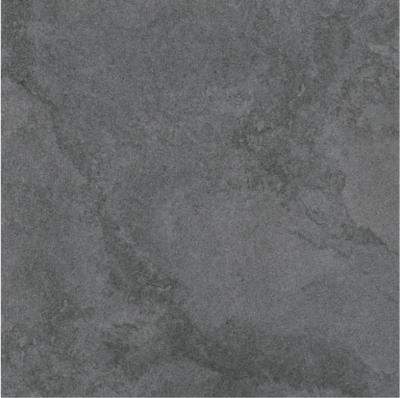 China 60*60cm Wear-Resistant Stone Look Porcelain  Tile  Black Color Matte Ceramic Floor Tile For living Room for sale