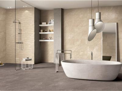 China 600x600mm Luxury Bathroom Ceramic Tile Deep Maroon Durable Shower Decoration for sale