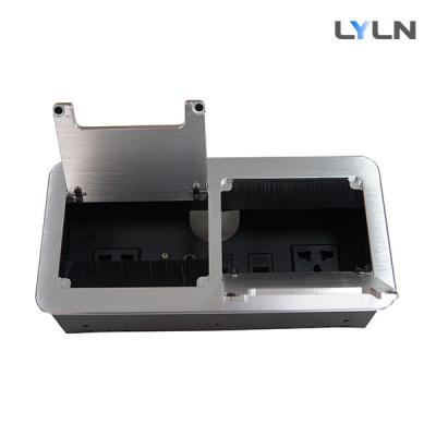 China Economical Brushed Aluminum Conference Cable Cubby Manual Flip Up for sale