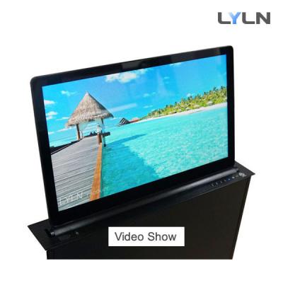 China Brushed Aluminum Motorized Retractable Monitor For Video Conference Room for sale