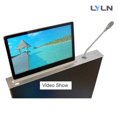 China Motorized Retractable Monitor Integrated With Conference Discussion Unit, Microphone is retractable for sale