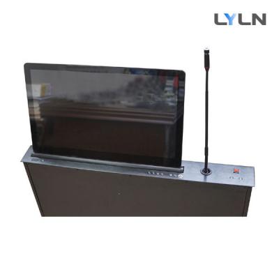 China Konferenzsaal motorisierter Computer-Monitoraufzug Interating mit Audio-technischem XLR-Mikrofon zu verkaufen