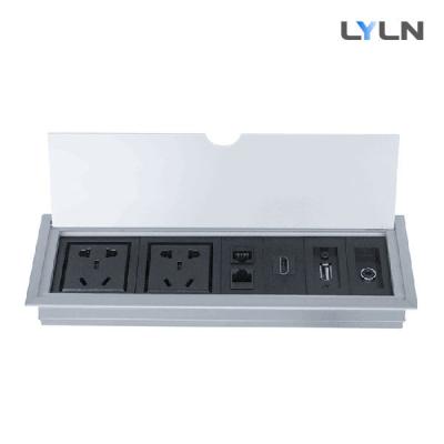 China Easy Installation Manual Flip Up Cable Cubby Box With Safe And Easy Use for sale