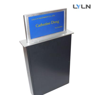 China Motorized Retractable Digital Nameplate With Brushed Aluminum Material for sale