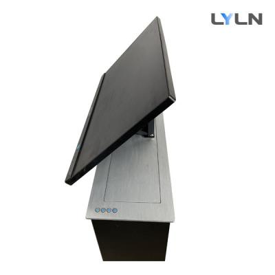 China Elevador de monitor motorizado de escritorio inteligente 35db Gran ángulo de inclinación silencioso VGA HDMI en venta