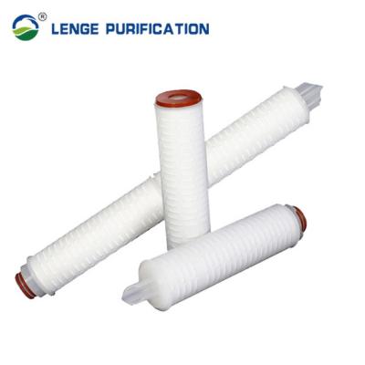 China Cartucho de filtro plisado Ss PES de 30 pulgadas con membrana de 0.22um PES para gotas para los ojos en venta