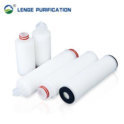China Cartucho de filtro plisado PES de membrana 10 μM/0,45 μM Cap del filtro 0,22 del PES de la pulgada 226/222 en venta