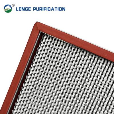 China Over 100 ℃ Cleanroom HEPA Filter H14 Separator For Tunnel Sterilization for sale