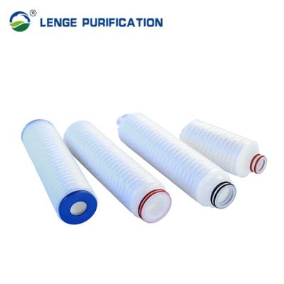 China 0.1μM Pore 10 Inch PP Pleated Filter Cartridge For Pre - Filtration for sale