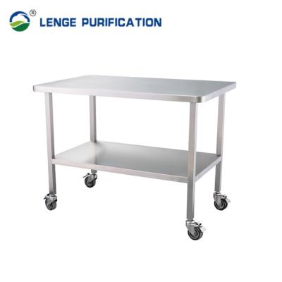China Stainless Steel Furnishing Table 1300mm × 850mm × 950mm With Wheels for sale