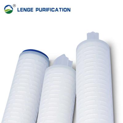 China Nylon 66 Pleated Filter Cartridge 5 Inch PP Core With 226 PP Fins for sale