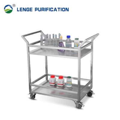 China Double Deck Trolley Stainless Steel Furnishing 800 × 500 × 900 For Hospital for sale