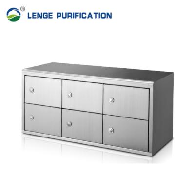 China Polished Stainless Steel Furnishing 1200 × 350 × 600 6 Door Shoe Cabinet for sale