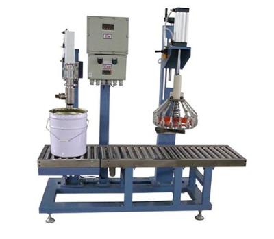 China 5L Semi Automatic Filling And Capping Machine Stand Up For Coating Barrel for sale