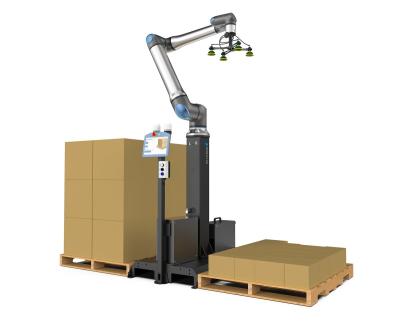 China Cobot Palletizing Solution For Universal Robot UR20 With CNGBS Robotic Gripper And Lifting Platform for sale