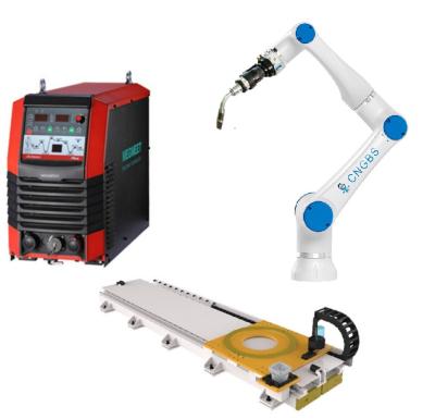 China 3kg Payload 590mm Reach Welding Industrial Robots CNGBS-G03 with Megmeet Welding Torch for sale