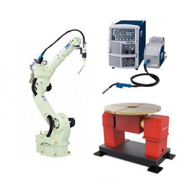 China OTC arc welding robot FD-V8 6 axis mag  tig mig welding  robot with DM350 welding source and CNGBS positioner en venta