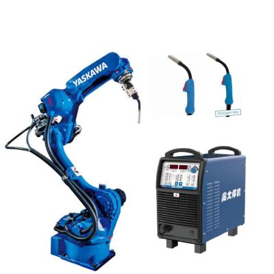 China 6 Axis YASKAWA Robot Arm with Welding Torch and Welding Machine Arm and Robot Positioner en venta