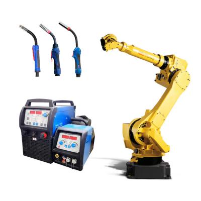 China FANUC M-710iC/50 Welding Robot Arm With BINZEL Air Cooled MIG Gun And AOTAI MAG-350PL Welder for sale