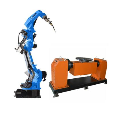 China 6 axis robot china mig welding robot GBS6-C2080 arms robotic With welding torch and 2 AXIS welding positioner zu verkaufen