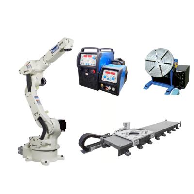 China 6 Axis Payload 8KG OTC FD-V8 Welding Robot Arm with  guide rails and manipulator for welding materials for sale