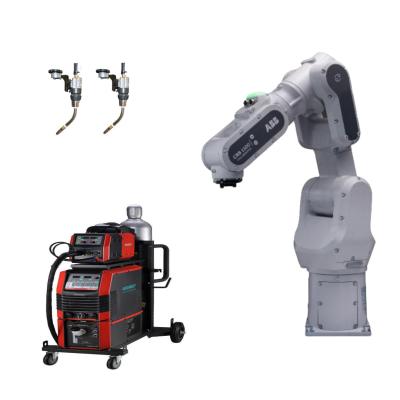 China 6 Axis ABB CRB 1100- 4/0.475 Robot Arm Cobot With MIG/MAG Welder And Welding Gun As ABB Welding Robot for sale