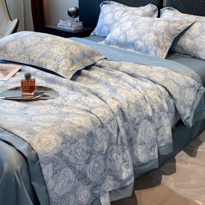 China National Standards Color Fastness Grade Ice Silk Bedding Set Bed Cover Sheet for 2.0m Bed for sale