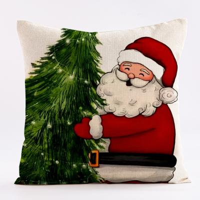 China Diagonal Printing Christmas Custom Pillowcase Linen Pillow And Pillowcase Cushion Cover for sale