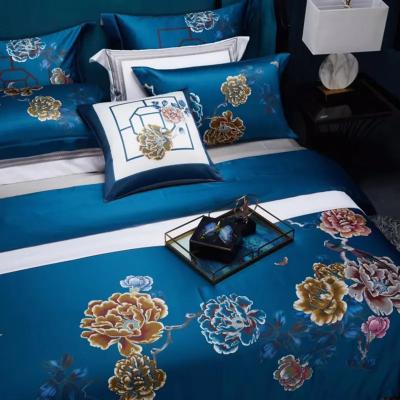 China 120 Cuenta de tejidos Confortador Conjunto de ropa de cama ventaja Set de sábanas de seda Conjunto de ropa de cama de edredón en venta