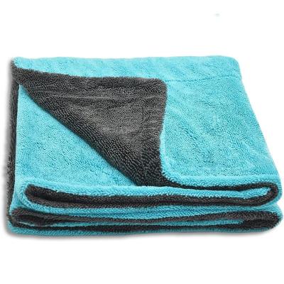 China Customized Color Spun-place Technology Microfiber Plush Twist Towels for Car Seat Drying for sale