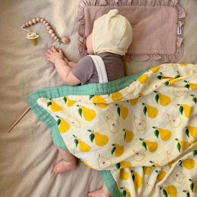 China Padrão de estilo de bebê de bambu algodão gaze banho cobertor recém-nascido conjunto para cama de berço classe A à venda
