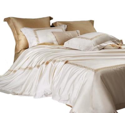 China 100% de algodão Sateen Cama de cama conjuntos estilo europeu 200S duplo-fiado longa grapa à venda