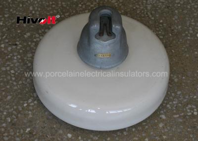 China 160KN Porcelain Suspension Insulator / White Porcelain Insulators With Zinc Sleeve for sale