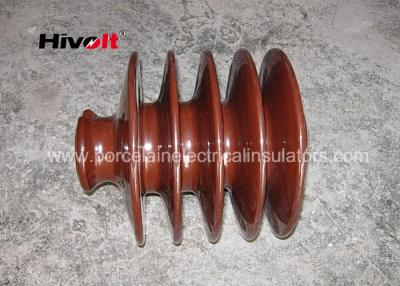 China Distribution Lines 33kv Pin Insulator With Zinc Thread Brown BS Standard for sale