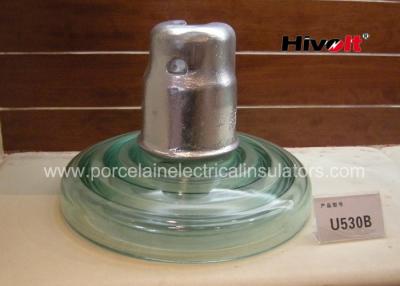 China Zinc Sleeve Available Toughened Glass Insulator With Ball / Socket Connect Way for sale