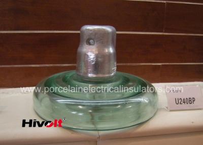 China HIVOLT Light Green Color Toughened Glass Insulator For Transmission Lines for sale