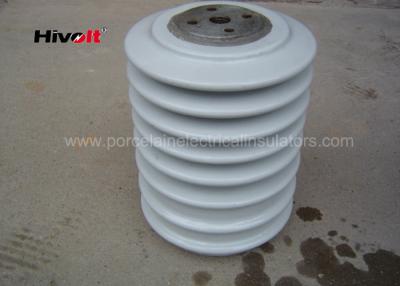China Porcelain Post Insulators With Steel Inserts , Bus Post Insulator Grey Color for sale