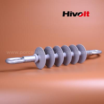 China 36kv 70kn Insulator Suspension Long Rod Polymer With Oval Eye Double End Connection Hardware for sale