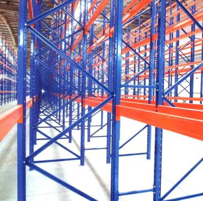 China Sistema de almacenamiento de estanterías de pallets selectivos de acero Q355B Sistema de almacenamiento de estanterías de acero de trabajo pesado para la sala de frío en venta