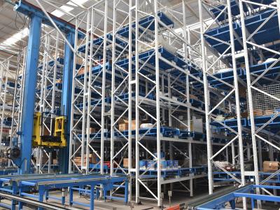 China Sistema automatizado de recuperación de almacenamiento de acero pesado ASRS Racks Gris en venta