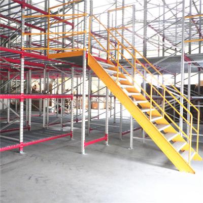 China 90mm Upright Shelving Supported Mezzanine Cantilever Multi Level Steel 800kg for sale