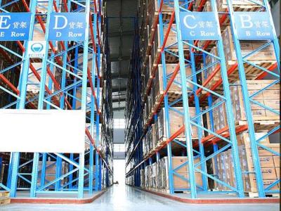China Custom Very Narrow Aisle VNA Pallet Racking System 50mm Pitch for sale