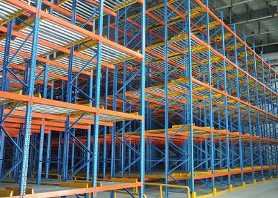 China Galvanized Gravity Flow Pallet Racking Systems FIFO Principle for sale
