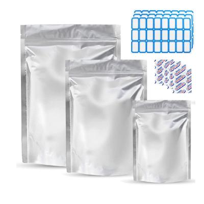 China 9.4mil 10''X14'' Resealable k Aluminum Foil Mylar Bags With Oxygen Absorbers for sale