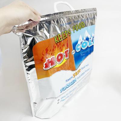 China Ice Cream Carry Hot Cold Insulated Bags , Aluminum EPE Thermal Grocery Tote Bag for sale
