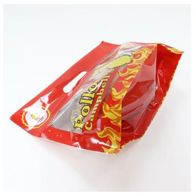China Flexible Hot Roast BBQ Fried Chicken Duck Zipper Transparent Bag Plastic Stand Up for sale